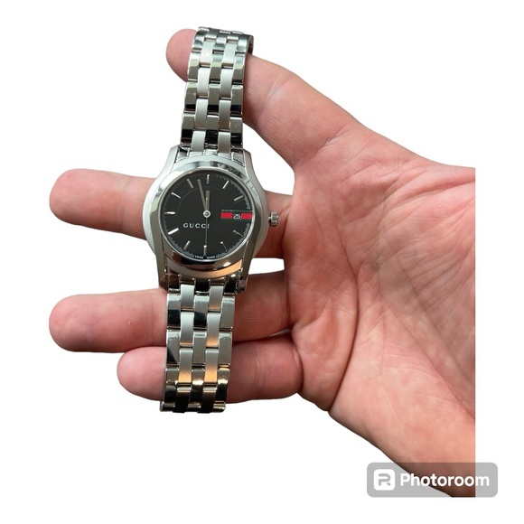 Men’s Stainless & Black Gucci 5500 XL Watch - Picture 2 of 7